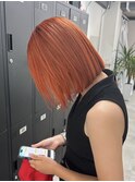 横浜タッセルボブ切りっぱなしボブハイトーンカラーレイヤーボブ
