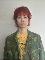 プーネ(puune)&nbsp;メンズショート/オレンジカラー/メンズハイトーン/マレットヘア