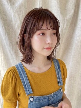 ココカラヘアー ニコ(cococara hair nico) 外ハネボブ/くびれボブ/オレンジブラウンカラー