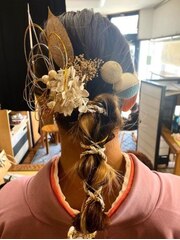 〈ラピッシュ桜田店〉ヘアセット着付け着物袴成人式前撮りお祝い