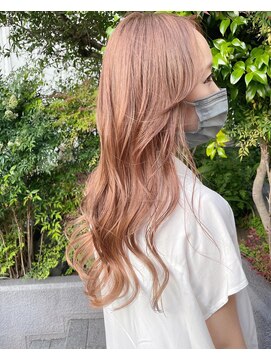 ブロンド 町田(BLONDE) 大人ハイトーンカラー×シアーピンク×こなれヘア