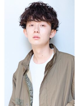 ラレイ(Lalei) スパイラルパーマツーブロックメンズマッシュメンズヘア