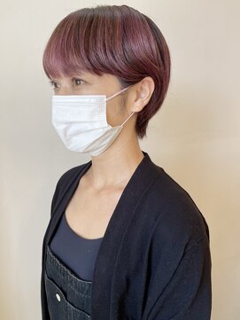 ピノリコ Hair&make pinorico モーヴピンク × マッシュショート × 白髪ぼかしハイライト