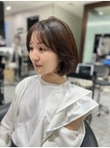 コテ巻き風パーマ前髪パーマタンバルモリパーマ韓国ボブ