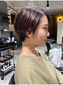 ショートレイヤー/丸みショート/ショコラベージュ/末吉 海斗