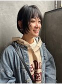 【伸ばし中/ショートボブ/顔周りレイヤー】