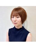 ◆コンパクトボブ【透明感ベージュ/アッシュ/チェリーブラウン】