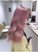 イメチェン/ホワイトブロンド/外ハネボブ/ワイドバング/渋谷
