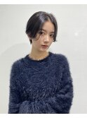 前髪なし耳掛け丸みくびれショートボブ20代30代40代50代60代