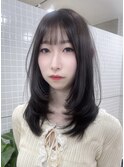 韓国風レイヤー×グレージュカラー
