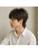 メンズミディアムマッシュウルフ　20代 30代 40代 50代 60代