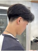 メンズセンターパート