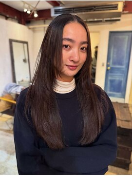 アデ オモテサンドウ(ade omotesando) 髪質改善トリートメントで叶えるサラ艶ミディアムストレート