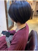 30代40代50代小顔ショートボブ丸みショートカット