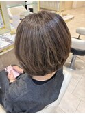 40代50代60代大人ショートボブ白髪ぼかし脱白髪染めハイライト