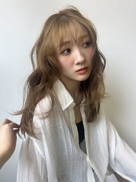 バロンフェム(baLon.fem) 【stylist田島】ブリーチなしダブルカラー/柔らかベージュ