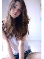 ミラバイグリーン(Mira by green)&nbsp;pail beige Airy wave-Long-＃20