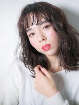 モッズヘア 越谷(mod's hair) *mod's越谷*透け感バングくせ毛風無造作カールのくびれミディx