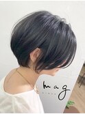 【mag  ginza】前髪長めのゆったり前下がりショートボブ