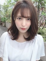シルクレイ 吉祥寺店(Silk-lei) 大人かわいい小顔セミディマロンベージュ20代30代吉祥寺