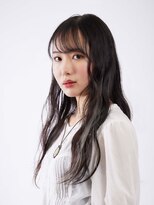 アース 三軒茶屋店(HAIR&MAKE EARTH)&nbsp;ポイントカラー_波巻きウェーブ_黒髪_ティーンズ_三軒茶屋_モテ