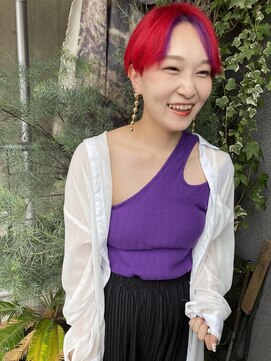 フィン(fin,) fin,/くびれヘア/似合わせカット/デザインカラー/ツートンカラー