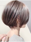 【Say.福岡】 ショートボブ×ニュアンスカラー× ぱっつん前髪
