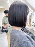 地毛風ストレートボブ