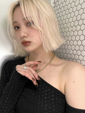 サイン 渋谷(SIGN) レイヤーカットインナーカラーイヤリングカラ一色落ち綺麗表参道