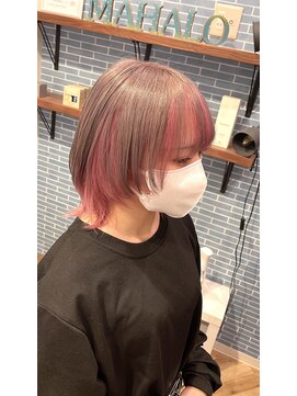 エンカウントバイマハロ 千葉(encount by mahalo) グレージュ×ピンク