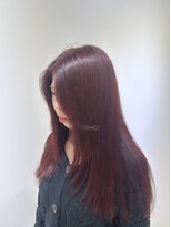 ジーナ 川崎(Zina)&nbsp;艶感暖色系♪濃いめレッド×顔周りレイヤー　【zina 中村】