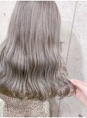 ハイミルクティー/ベージュ/グレージュ/ブリーチ/ダブルカラー