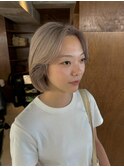 ハイトーン/グレージュ/ボブ/ミニボブ