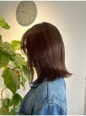 チェリーブラウンくびれ外ハネミディ