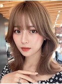 韓国くびれヘア*ミディアムヘア*顔周り*髪質改善トリートメント