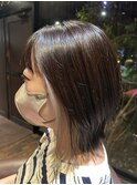 ミルクティー×シルバー イヤリングカラー