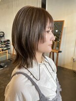 ムード マグ レーベル 南松本(MOOD Mag Label)&nbsp;秋カラー小顔見せ◎マロンベージュ顔まわりレイヤー艶