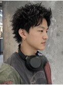men's/スパイキーショート/ニュアンスパーマ/眉毛/パーマ/新宿