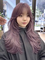 ヌエン 渋谷(NU/EN)&nbsp;セミロングレイヤー/ハイレイヤーカット/ラベンダーグレー