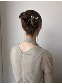 ツインねじねじだんごヘア