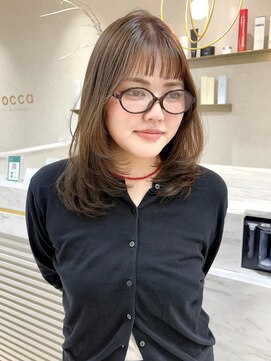 トッカ 三宮ANNEX(tocca) 「SAKURA」オリーブカラー×レイヤーカット