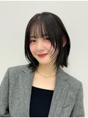 ミルクティーブロンド/ダークブルー/デジタルパーマ/渋谷