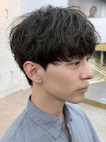 フィフス 大分(fifth)&nbsp;大分シャドウパーマメンズカットラウンドマッシュツーブロック