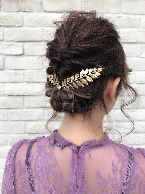 お呼ばれ★ゆるふわパーティーヘアアレンジ×結婚式に★