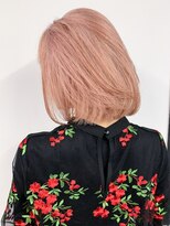 ヴェルダ 池袋店(verda)&nbsp;クリアコーラルピンク×伸ばしかけロブ