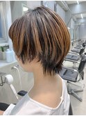 ソフトウルフ、ウルフカット、グラデーションカラー