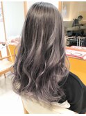 カット+アッシュグレージュブリーチ透明感カラーda412