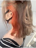 ダブルカラー×イヤリングカラー×オレンジ