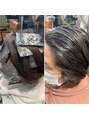 フィール ヘアー(feel hair) 白髪ぼかし効果のハイライトを入れてお洒落グレイヘアーに◎