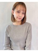 シースルーバング×耳掛け大人ボブ【アフロート吉祥寺 緒方】